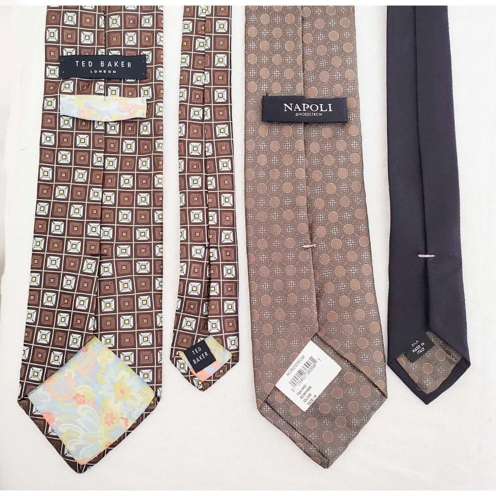 Lot Bundle of 10 Men's Designer Ties Zegna Sulka Isaia Ted Baker Brooks Brothers